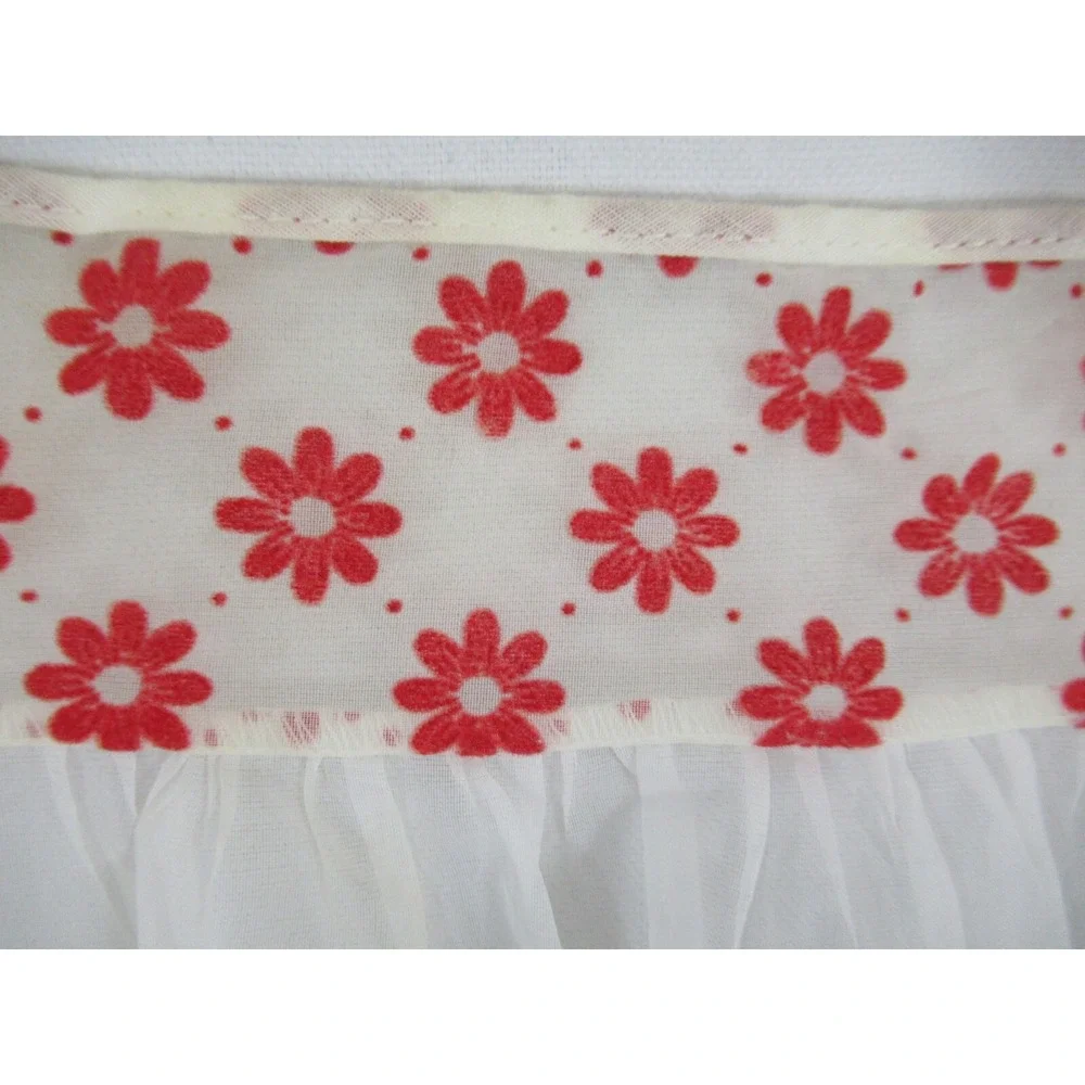 Vintage Half Hostess Apron Lot Satin Sheer Flocked Crochet Butterfly
